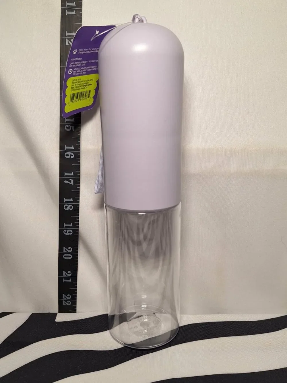 NWT Boots & Barkley Pet Water Bottle, 14 oz, Light Purple